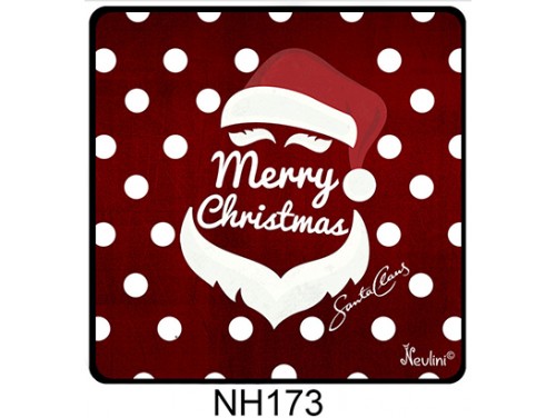 (NH173) Hűtőmágnes 7,5 cm x 7,5 cm - Santa Claus – Karácsonyi Ajándékok